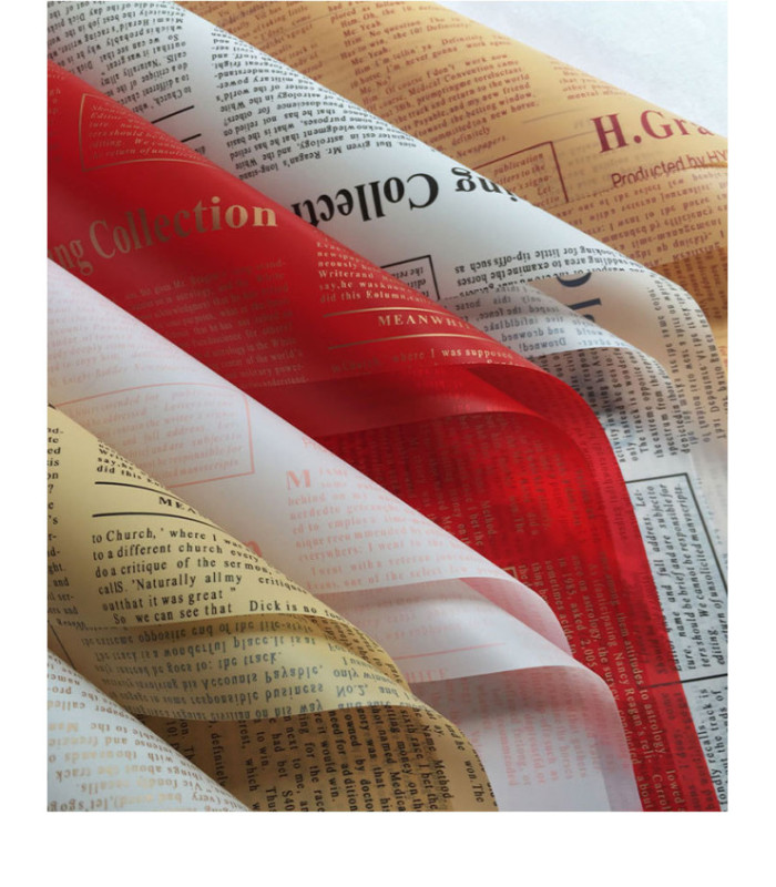 PAPEL COREANO ESTAMPADO PERIODICO 58CM 20PCS