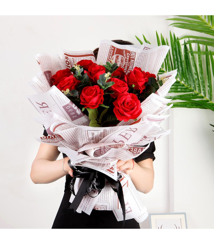 PAPEL COREANO ESTAMPADO PERIODICO 57CM 20PCS