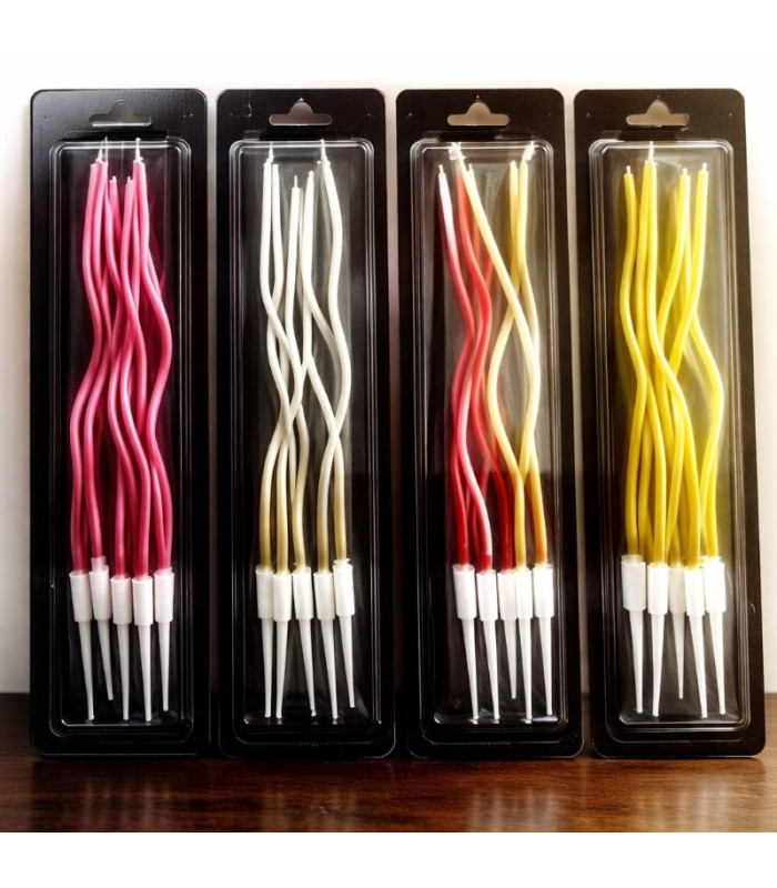 VELA METALIZADA CURVADO 6PCS