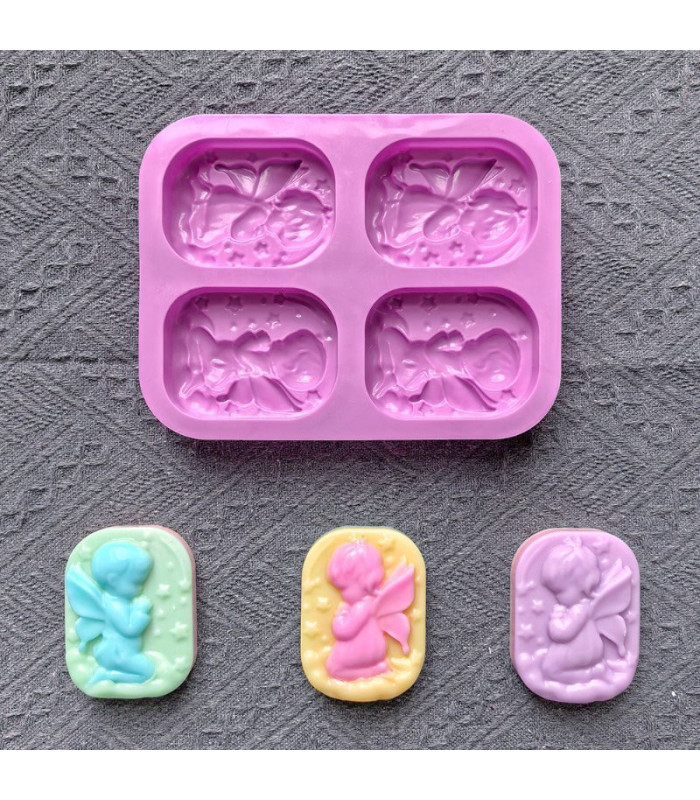 MS JABON OBALADO ANGEL 4DIV 18.5x14CM