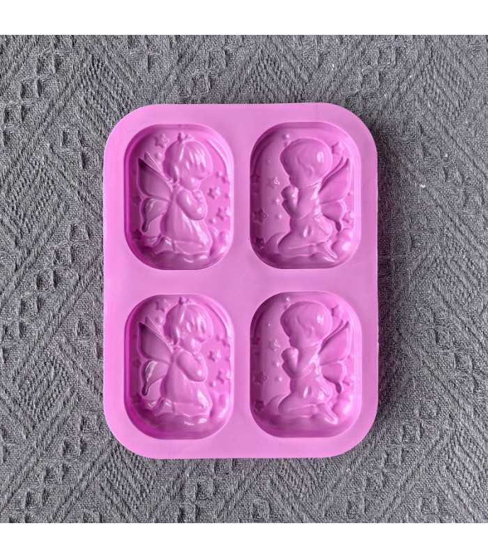 MS JABON OBALADO ANGEL 4DIV 18.5x14CM