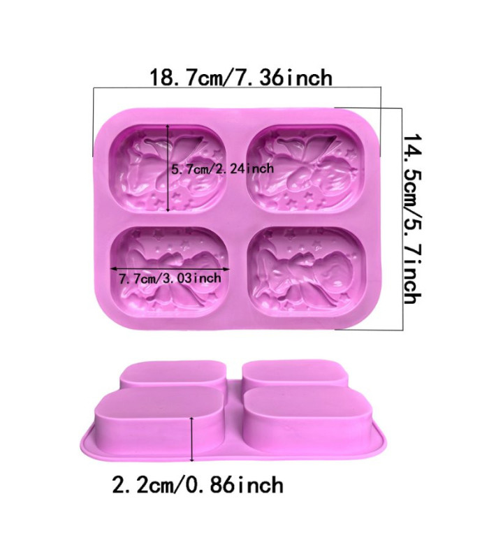 MS JABON OBALADO ANGEL 4DIV 18.5x14CM