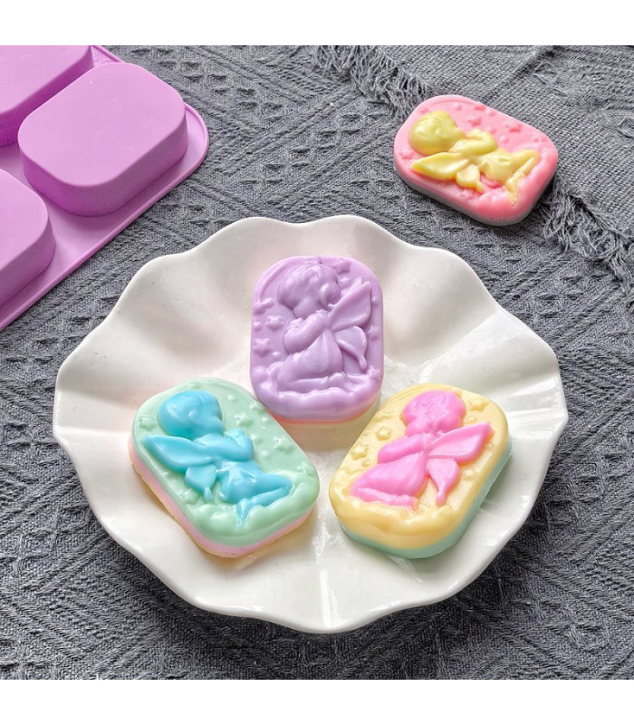 MS JABON OBALADO ANGEL 4DIV 18.5x14CM