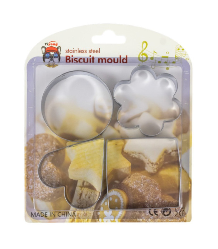 MOLDE CORTADOR DE GALLETA 4PCS