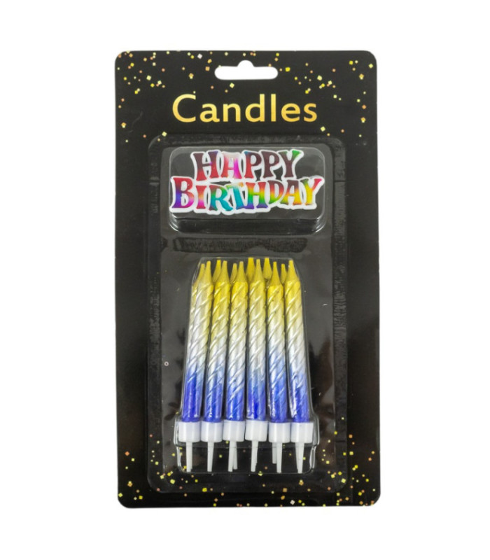 VELA METALIZADA TORNEADA 12PCS