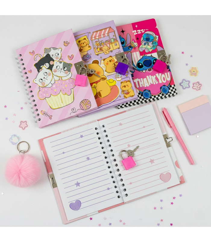 DIARIO PERSONAL CON CANDADO A6