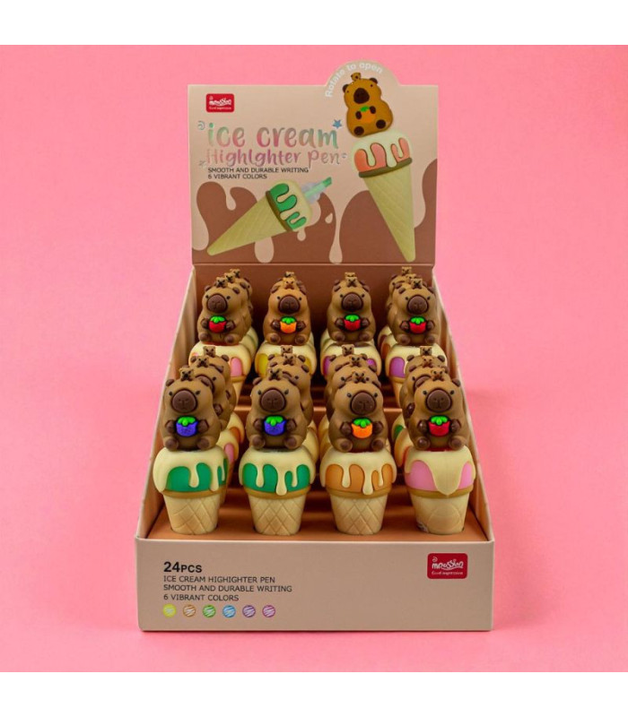 Resaltador forma cono de helado surtido