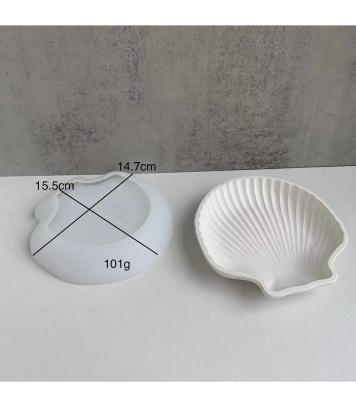 Molde de silicona bandeja concha de mar 15x14cm