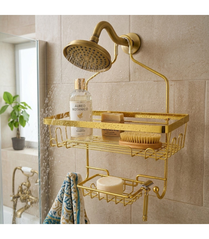 Organizador metalico para ducha