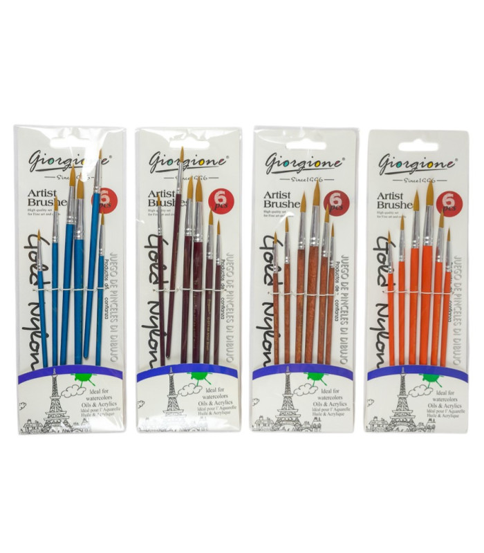 Set de pincel punta fina 6pc GIORGIONE