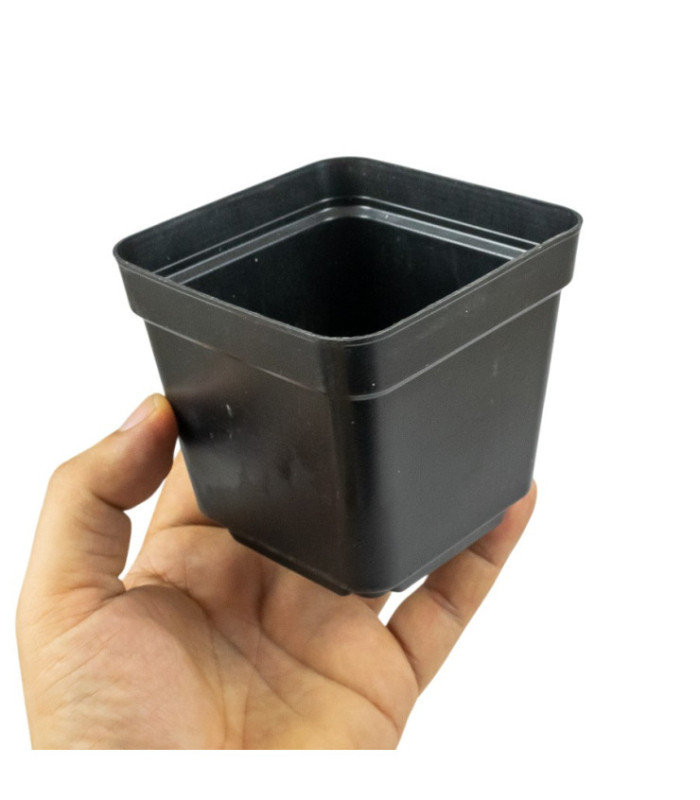 Plantera de plastico negro 8x7cm