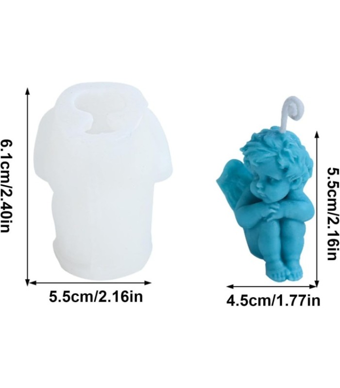 Molde de silicona forma ángel 6.1x5.5cm