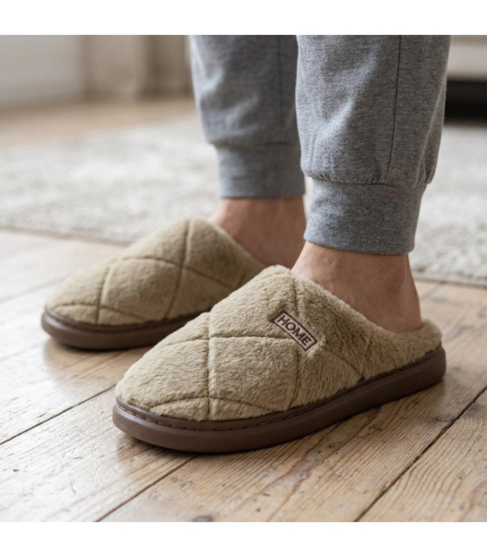 PANTUFLA P/ ADULTO HOME CON RAYA