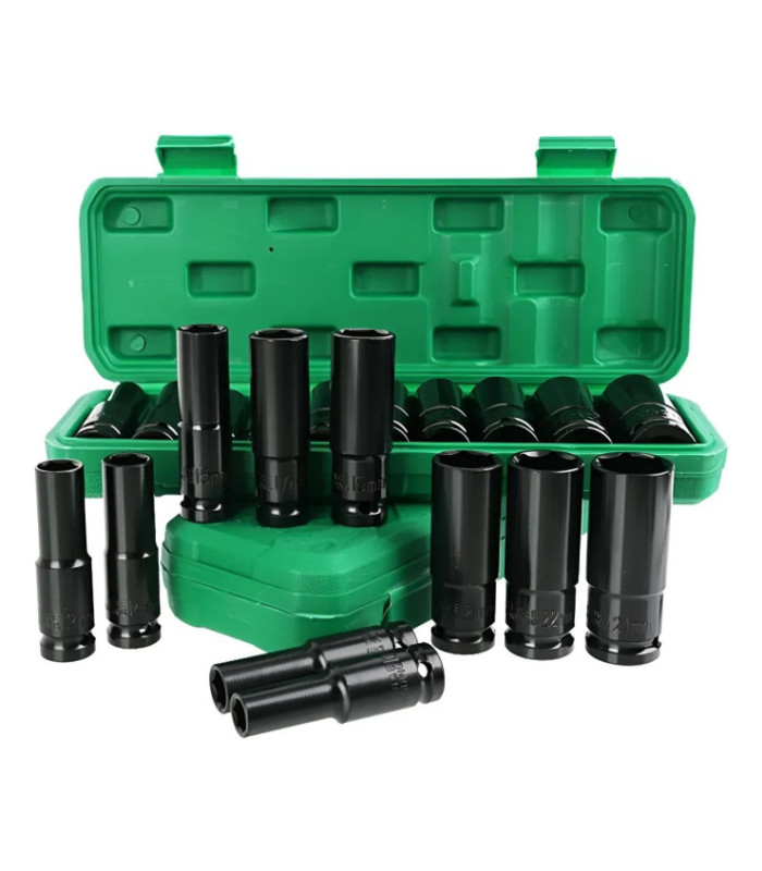 JUEGO TUBO DE IMPACTO PROFUNDO 1/2 4-24MM 10PCS