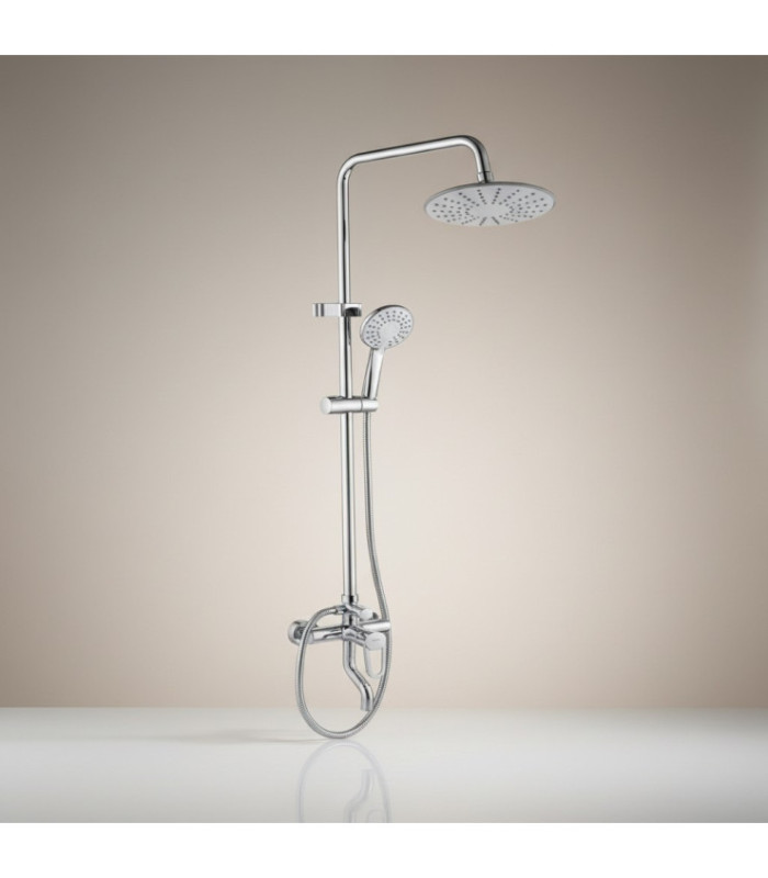 SET DUCHA COLUMNA CROMADO MONOCOMANDO