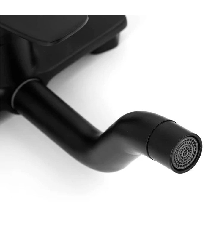 SET DUCHA COLUMNA NEGRO MONOCOMANDO