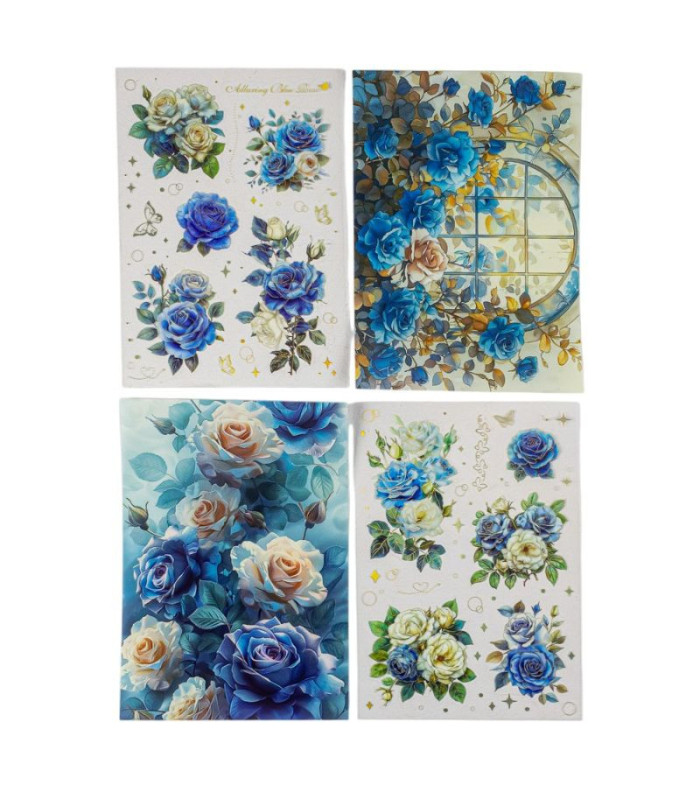 STICKER ROSA COLOR AZUL QWHK-6-01