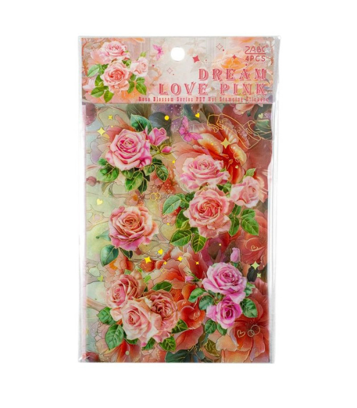 STICKERS ROSA COLOR ROSADO QWHK-06-03