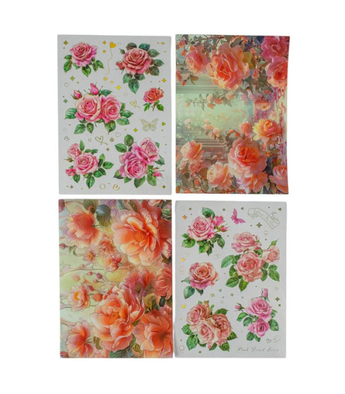 STICKERS ROSA COLOR ROSADO QWHK-06-03