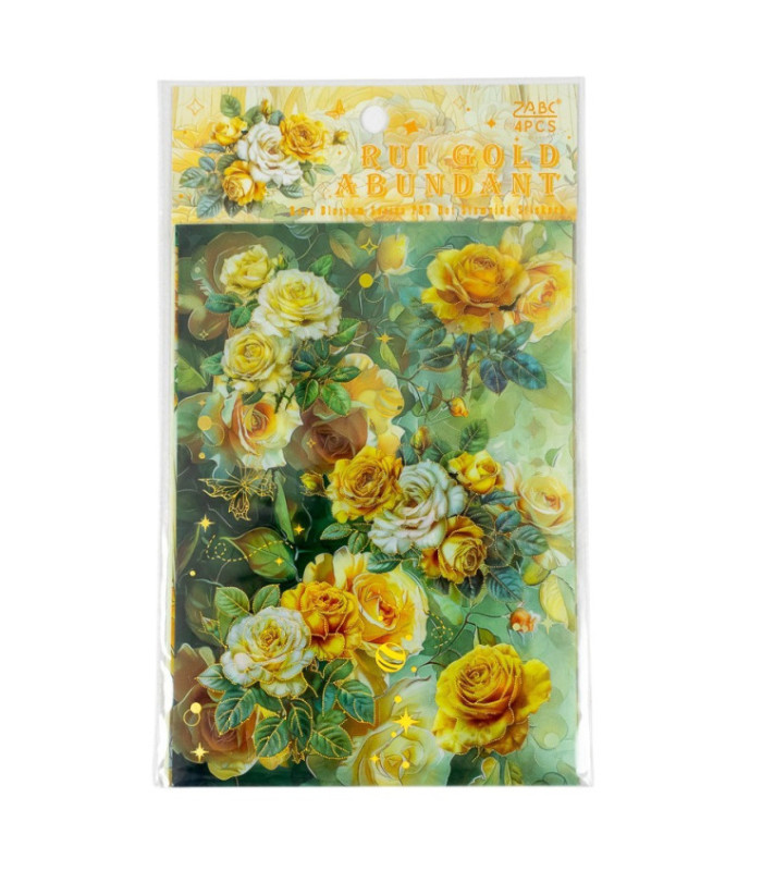 STICKER ROSA DORADO Y AMARILLO QWHK-6-05
