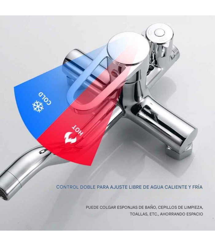 SET DUCHA COLUMNA CROMADO MONOCOMANDO