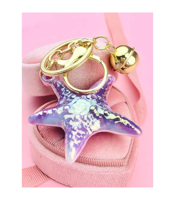 LLAVERO ESTRELLA DE MAR TORNASOLADO
