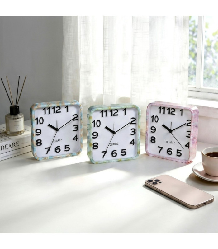 RELOJ DESPERTADOR CUADRADO 15x15CM