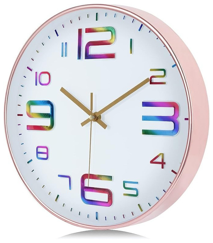 RELOJ CIRCULAR COLORIDO 21.5CM