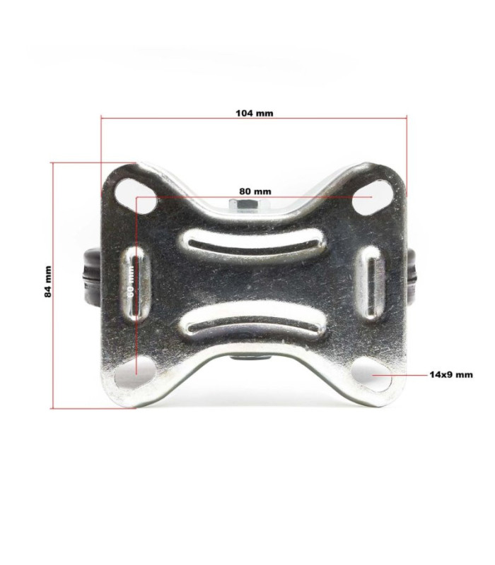 RUEDA GOMA FIJO 16CM 5 