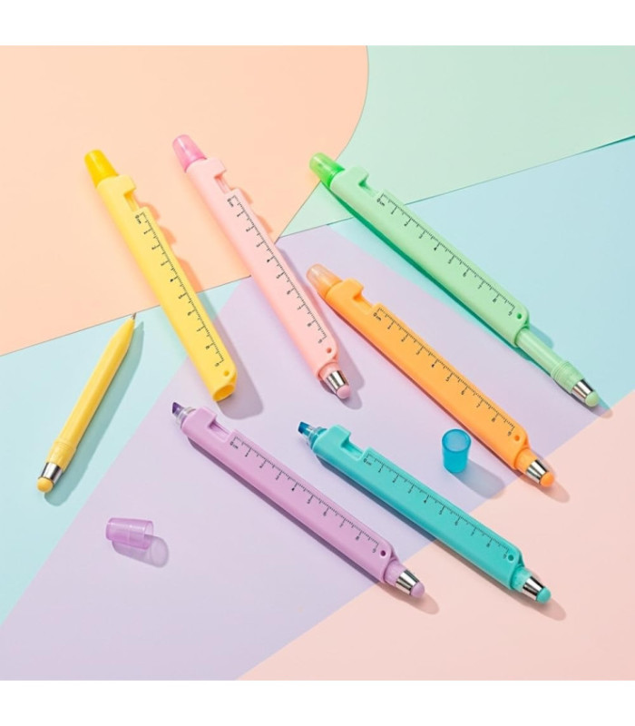 BOLIGRAFO RESALTADOR Y REGLA