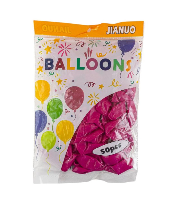 GLOBO LISO 10  MAGENTA OSCURO 50PCS