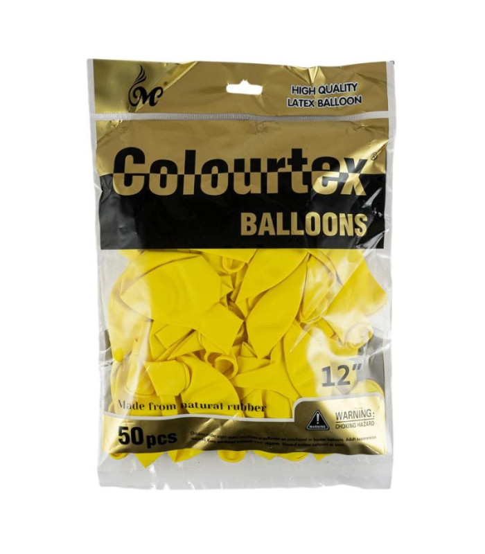 GLOBO LISO 12  AMARILLO 50PCS