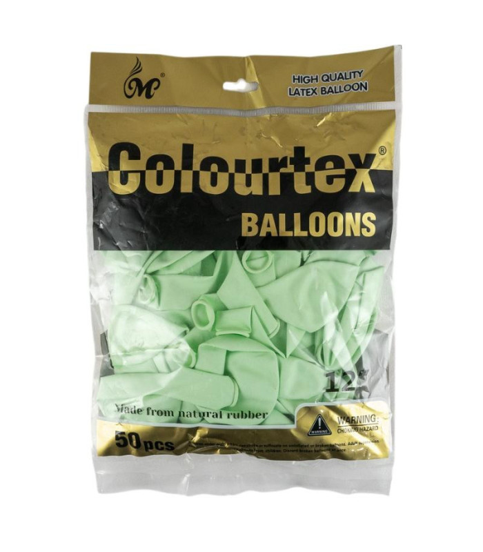 GLOBO LISO 12  VERDE PASTEL 50PCS