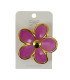 PINZA CABELLO FLOR BORDE DORADO 7CM