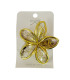 PINZA FLOR DETALLE Y BORDE DORADO 8CM