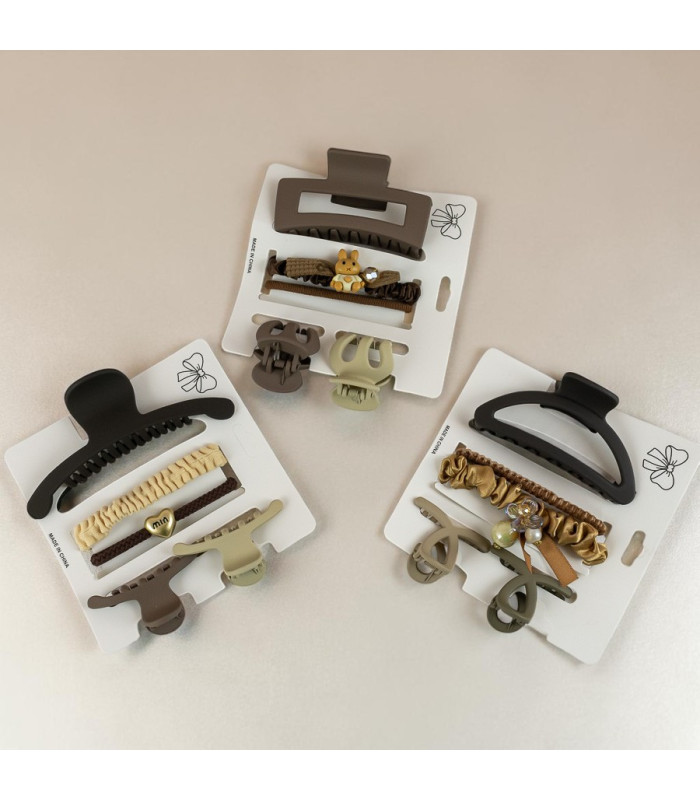 SET DE PINZAS CON AGOGO 5PCS