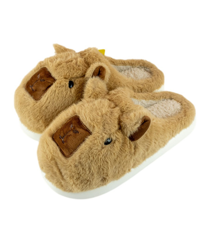Pantufla adulto talon abierto capibara
