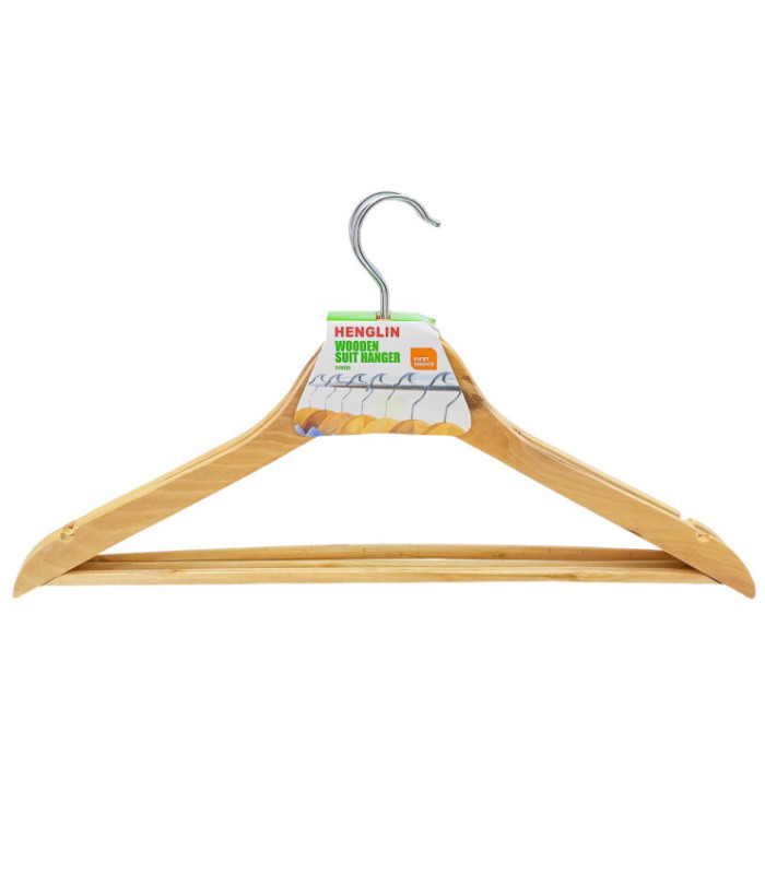 Percha de madera 3 piezas 44cm