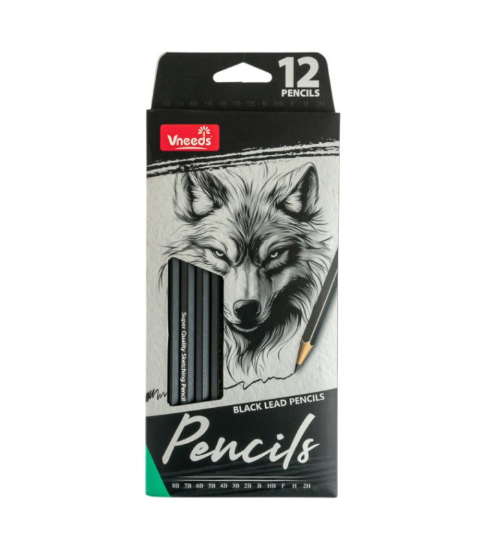 LAPIZ DE DIBUJO ARTISTICO 12PCS VNEEDS
