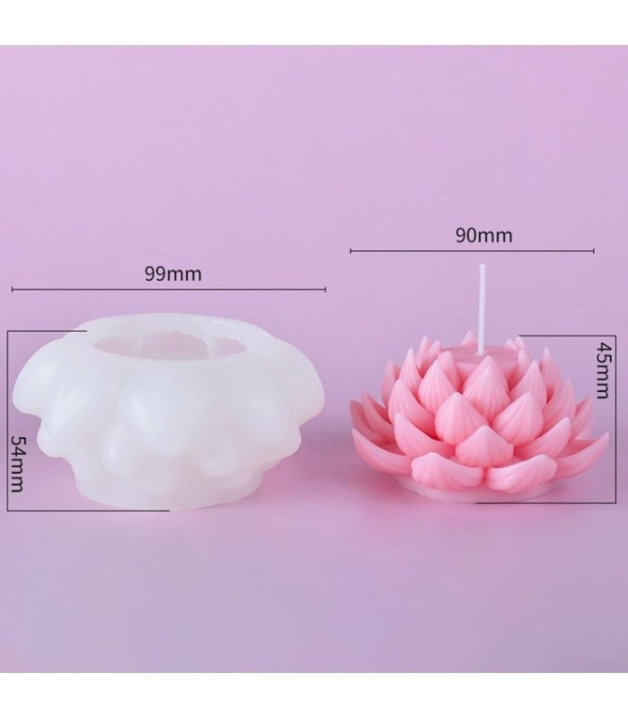 Molde de silicona flor de loto 99x54mm