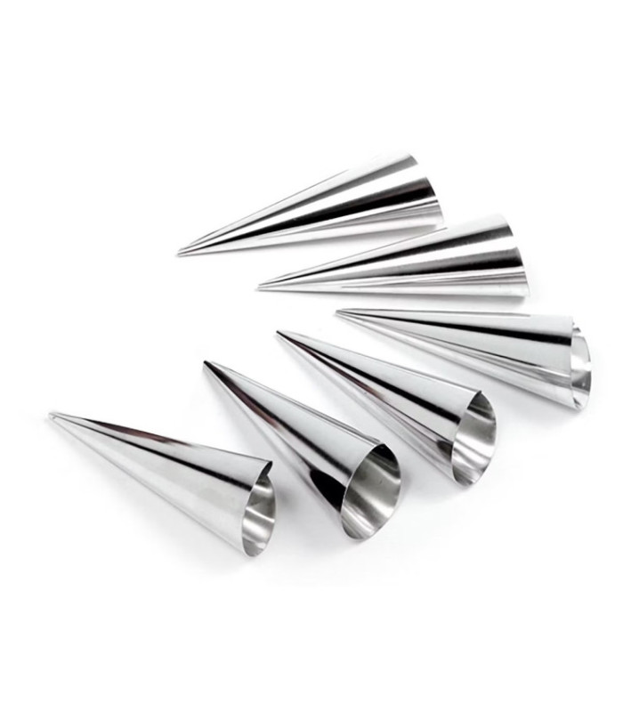 Cono de metal para repostería 6PC