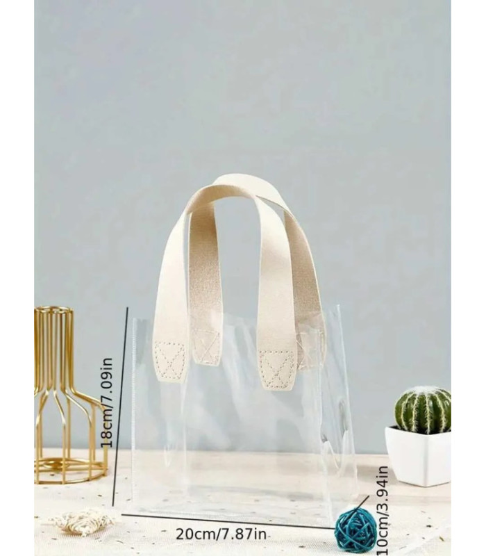 BOLSA P/ REGALO TRANSPARENTE 20x18x10CM