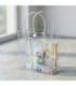 BOLSA TRANSPARENTE MOÑO HOLOGRAFICO 15x15x8CM