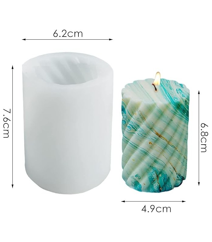 Molde de silicona cilíndrico borde espira 76x62mm