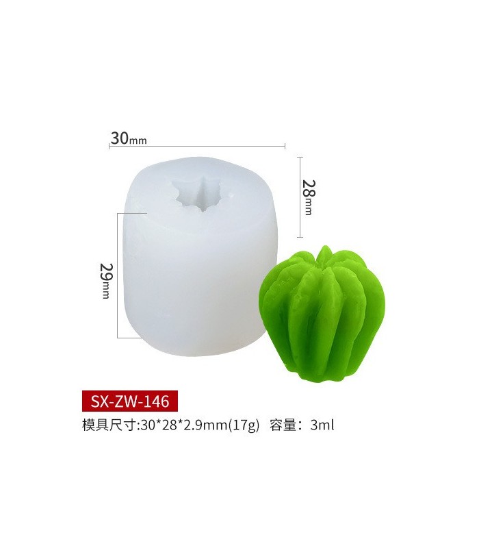 Molde de silicona suculenta 30x29mm