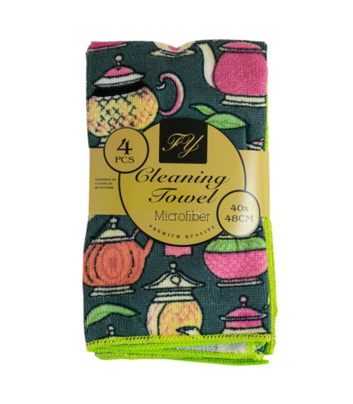 TOALLA MICROFIBRA P/ COCINA 4PCS 40x48CM