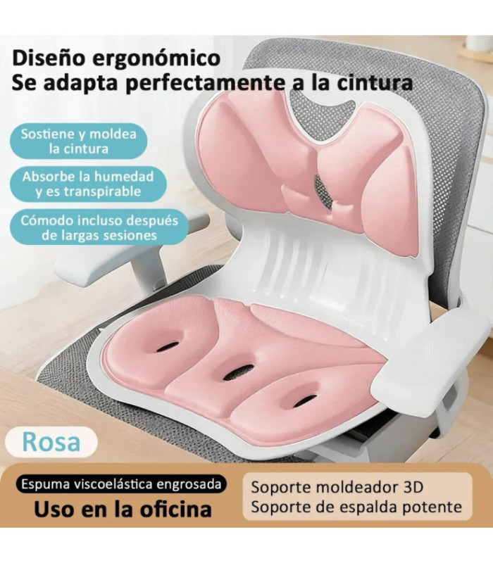 SOPORTE LUMBAR ERGONOMICO P/ SILLA 27x29x29CM