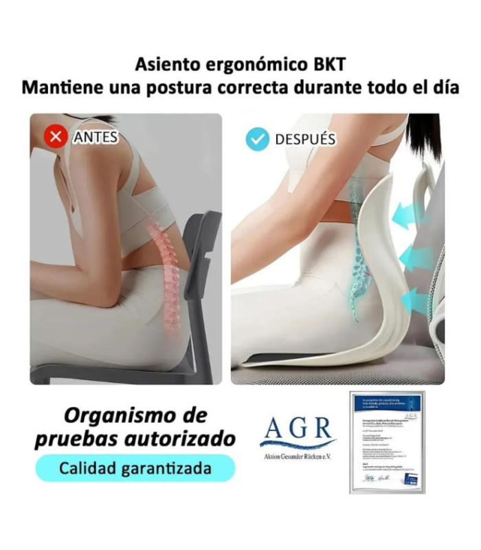 SOPORTE LUMBAR ERGONOMICO P/ SILLA 27x29x29CM