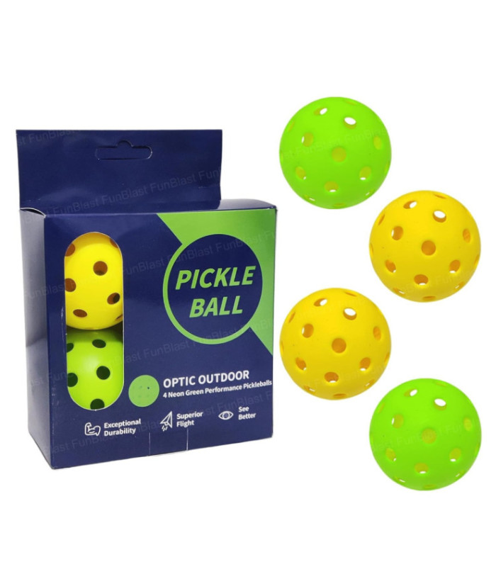 PELOTA DE PICKLEBALL 74MM 4PCS