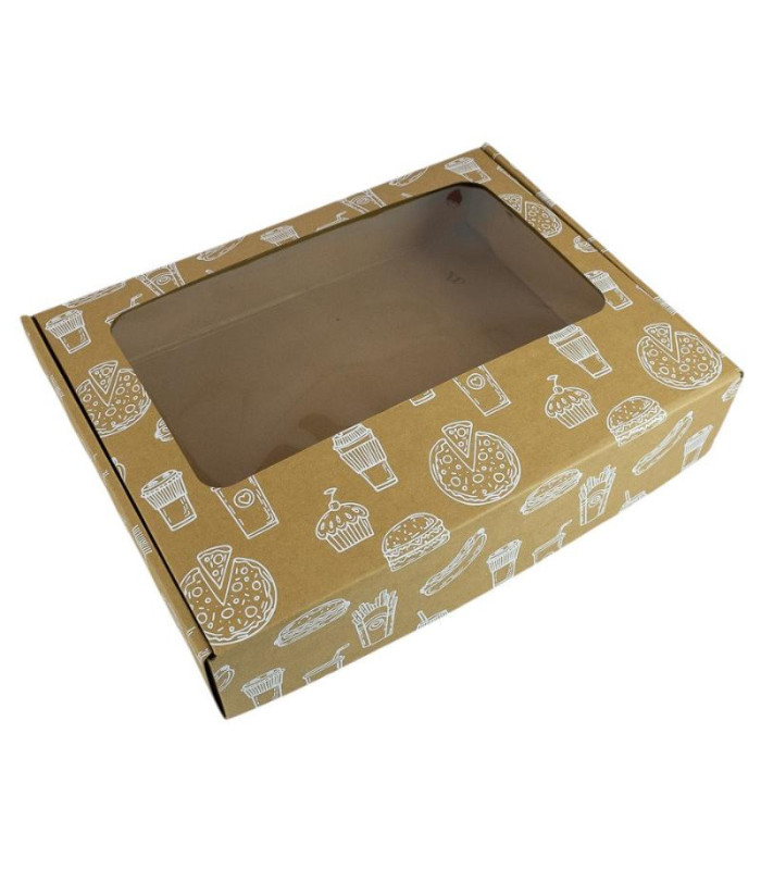 CAJA DE CARTON KRAFT 12PCS 33x25x7CM